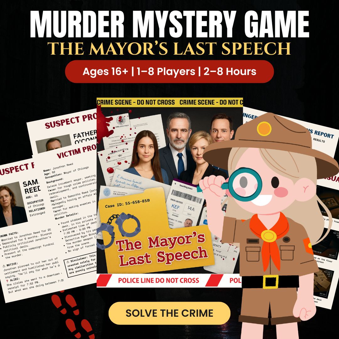 Murder Mystery  Detective Kit (10 Cases)