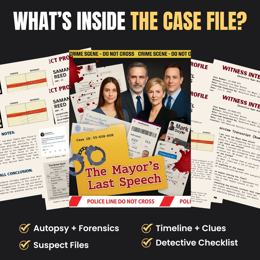 Murder Mystery  Detective Kit (10 Cases)