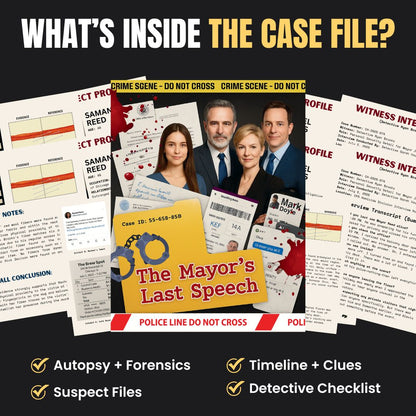Murder Mystery  Detective Kit (10 Cases)