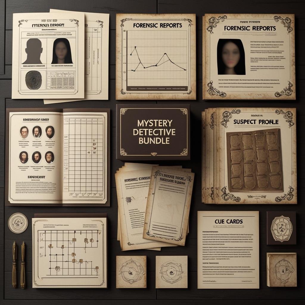 Murder Mystery  Detective Kit (10 Cases)
